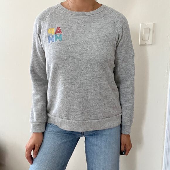 Marine Layer APMM Embroider Logo Heather Gray Pullover Sweatshirt Women's Size S - Picture 6 of 12